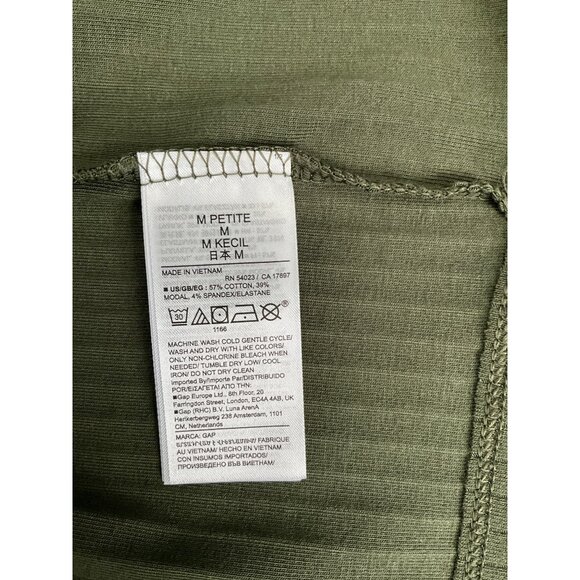 Gap M Petite Green Ribbed Button-Down Cardigan Dress - Picture 7 of 12